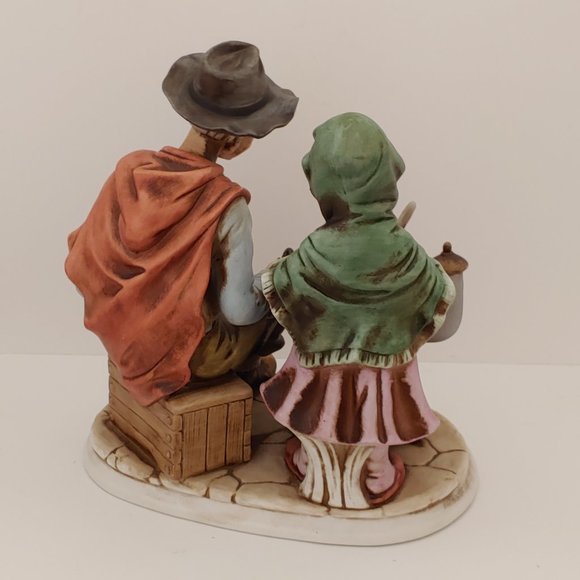 Handgemalt Royal Meridian [Deutsche Noritake] Old Man, Dog, Young Girl Cooking - Picture 5 of 9